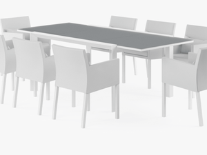 Malibu Extendable 8 Seater Outdoor Dining Set - Kitchen & Dining Room Table