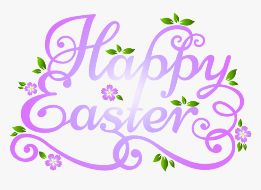 Happy Easter Png Purple