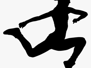 Silhouette Girl Jumping Png