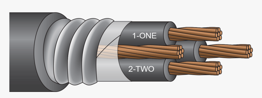 Copper Electrical Wire Metal Clad Mc 8/2 With Ground - 4 0 Copper Mi Cable