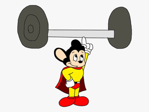 Mighty Mouse Doing Weightlifting At Olympics By - Mighty Mouse Lifting Weights