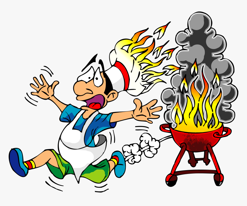 Chicken Say Let Me Go To Cook Funny Clip Art Image - Barbeque Safety