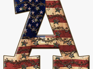 Alfabeto Con Bandera De Usa Vieja - Imagens Da Bandeira Dos Estados Unidos