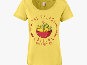 Nachos Are Calling T-shirt Template - Yellow And White Nike Shirt