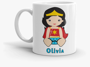 Wonder Woman Cartoon Mug - Super Herois Baby