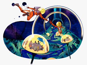 Space Illustration Background - Illustration