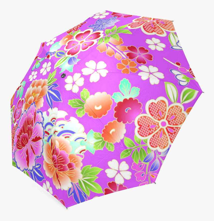 Japanese Umbrella Png -japanese Floral Kimono Pattern - Umbrella