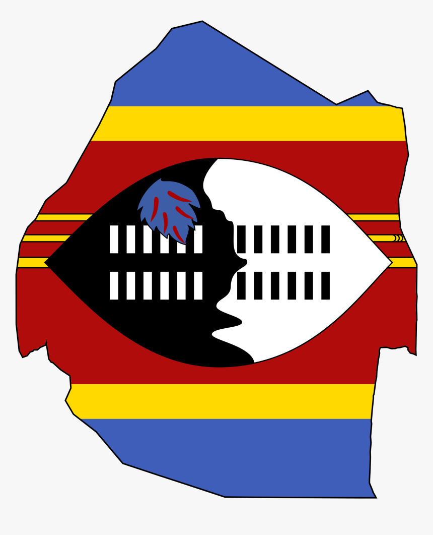 Swaziland Flag Map