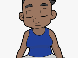 Black Man Sit Cartoon