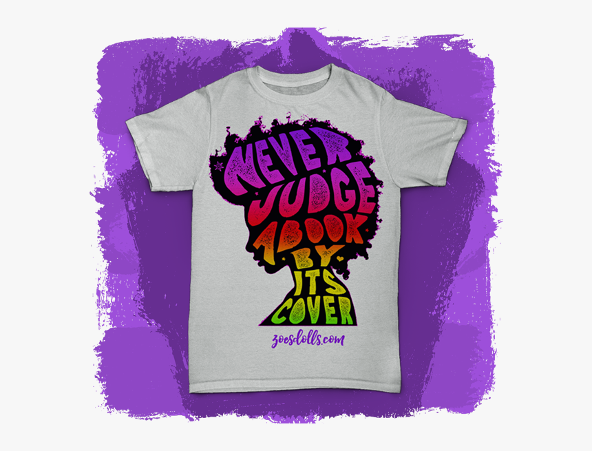 Afro Silhouette Tee Rainbow 1 Purple Bg - Illustration