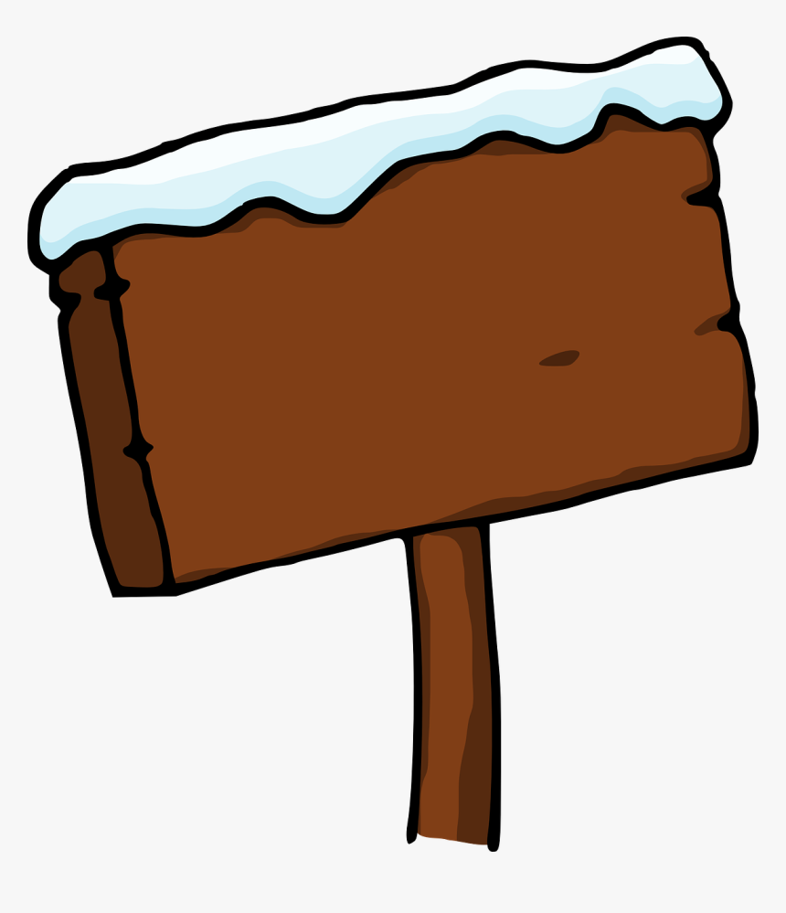 Sign With Snow Clipart