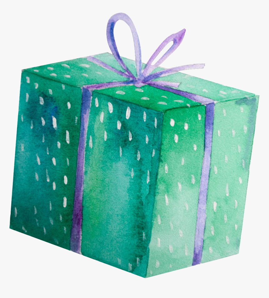 Hand Painted Square Big Gift Box Transparent