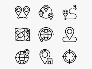 Location Outlined - Design Vector Icon