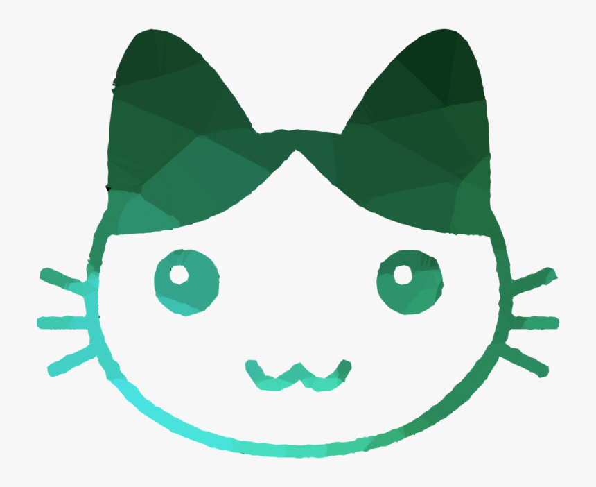 Cat Green Leaf Transparent - Pastel Goth Satanic Cat