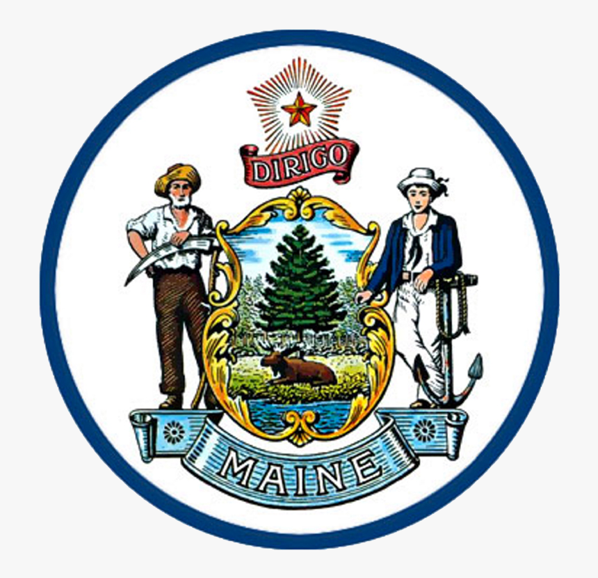 Maine State Seal - Flag Maine State Seal