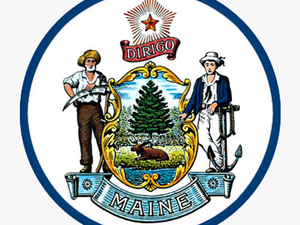Maine State Seal - Flag Maine State Seal