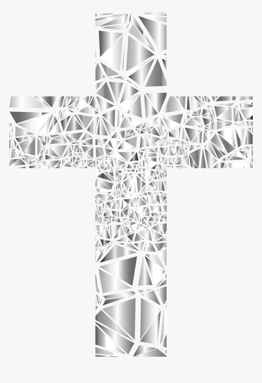 Low Poly Stained Glass Cross 4 N