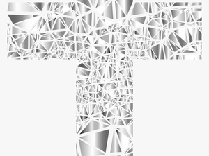 Low Poly Stained Glass Cross 4 No Background Clip Arts - Black And White Cross Backgrounds