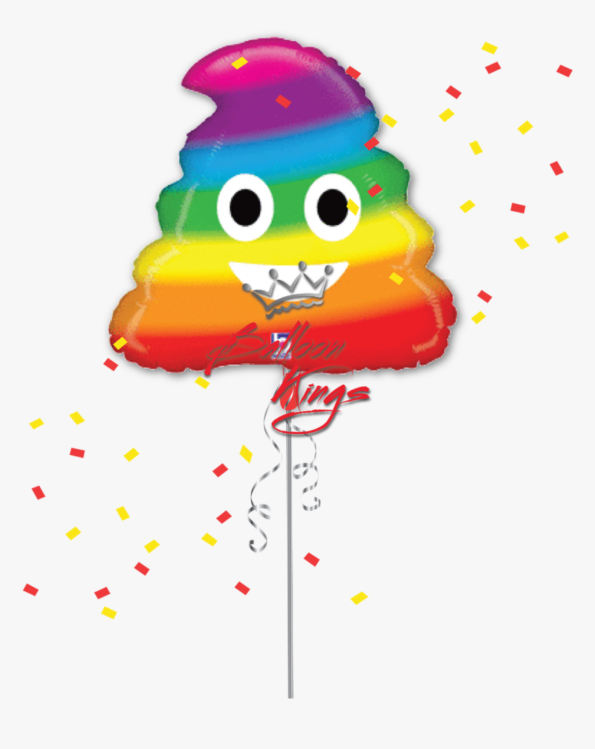 Rainbow Emoji Poo - Rainbow Poop Emoji Balloon