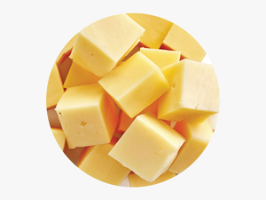 Swiss Cheese - Cheese Cubes Top View