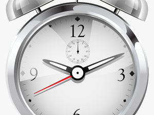 Silver Alarm Clock - Alarm Clock Png