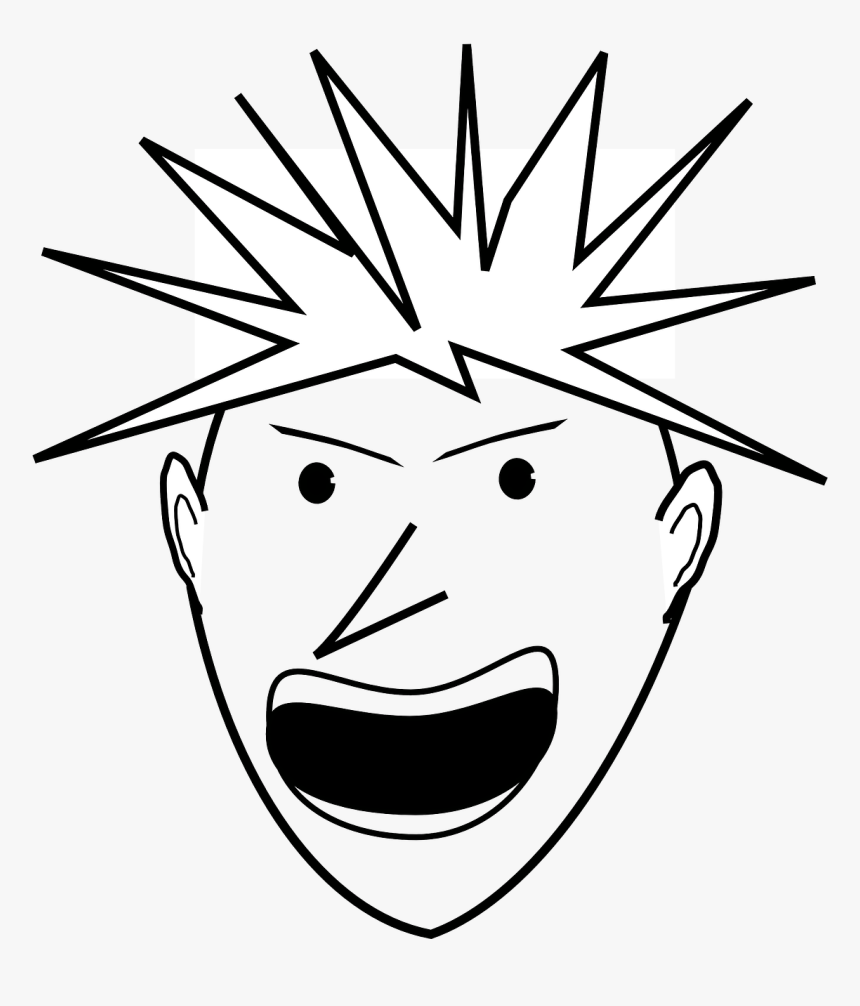 Clipart Angry Black And White