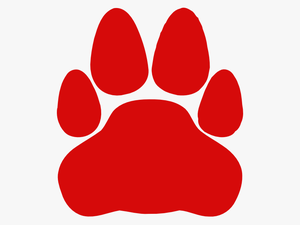 Paws Clipart Dog Claw - Red Cat Paw Print