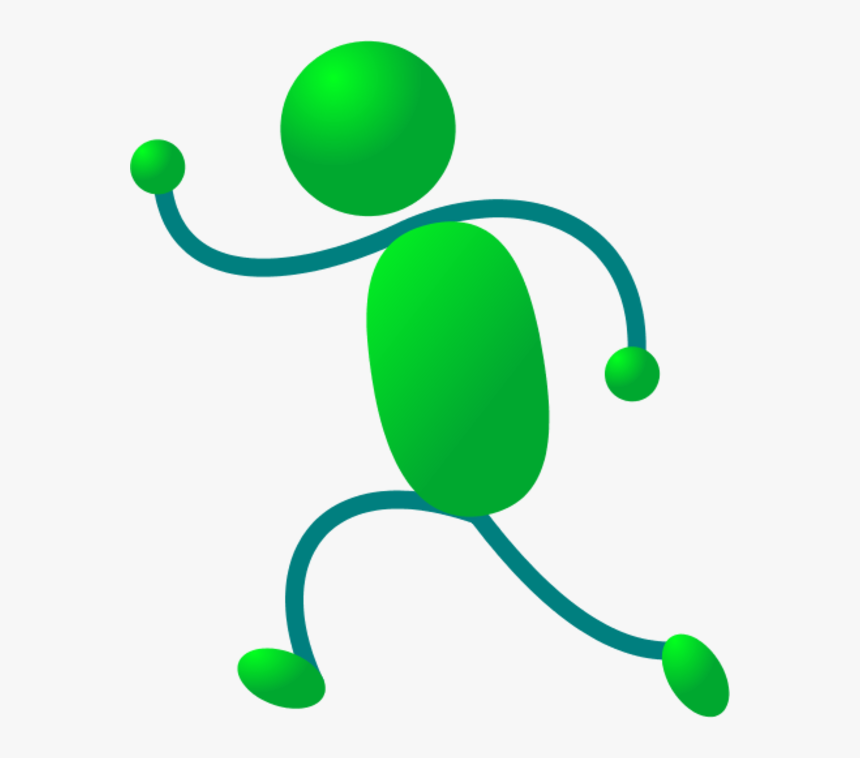 Stickman Figure Running - Movement Clip Art