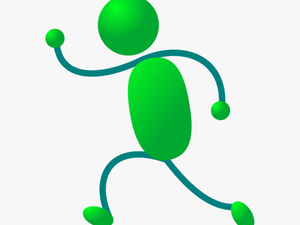 Stickman Figure Running - Movement Clip Art