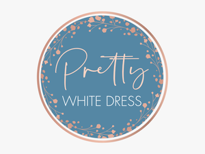 Pretty White Dress Round Logo - Circle