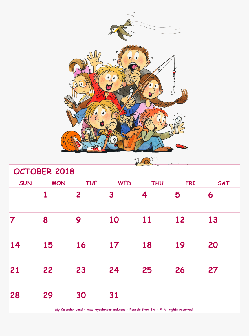 Blank Monthly Calendars For October - Spooky October Calendar 2018