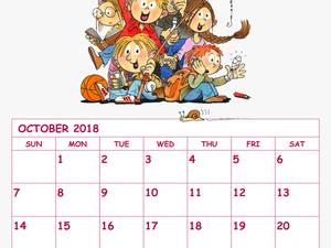 Blank Monthly Calendars For October - Spooky October Calendar 2018