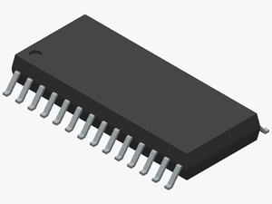 Dspic33fj64mc802-i/so - Microchip - 3d Model - Small - Small Outline Integrated Circuit