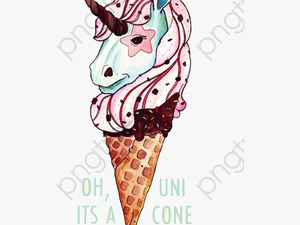 Unicorn Ice Cream - Ice Cream Sundae Unicorn