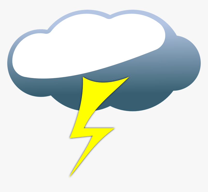 Lightning With Clouds Clipart Png