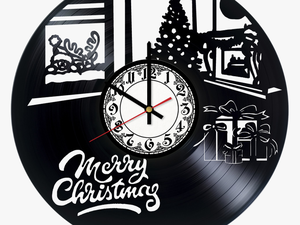 Marry Christmas Vinyl Record Wall Clock The Superb - Christmas Vinyl Clock