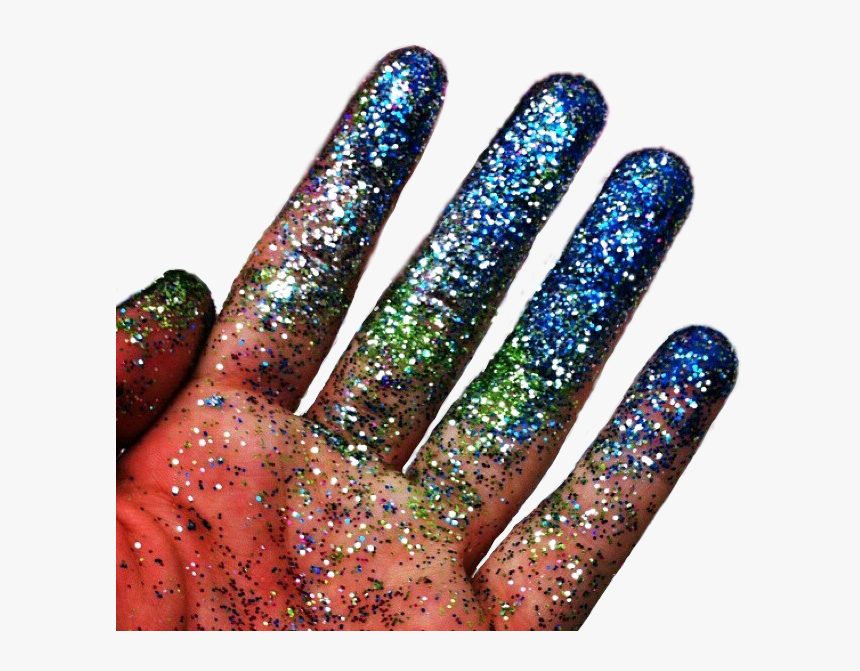 #hand #sticker #gloss #brillantina #escarcha #beautiful - Hand Covered In Glitter
