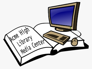 Acme High School Library - Open Book Clip Art