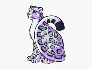 Snow Car Clipart Png Royalty Free Stock Snow Leopard - Cartoon Snow Leopard Drawing