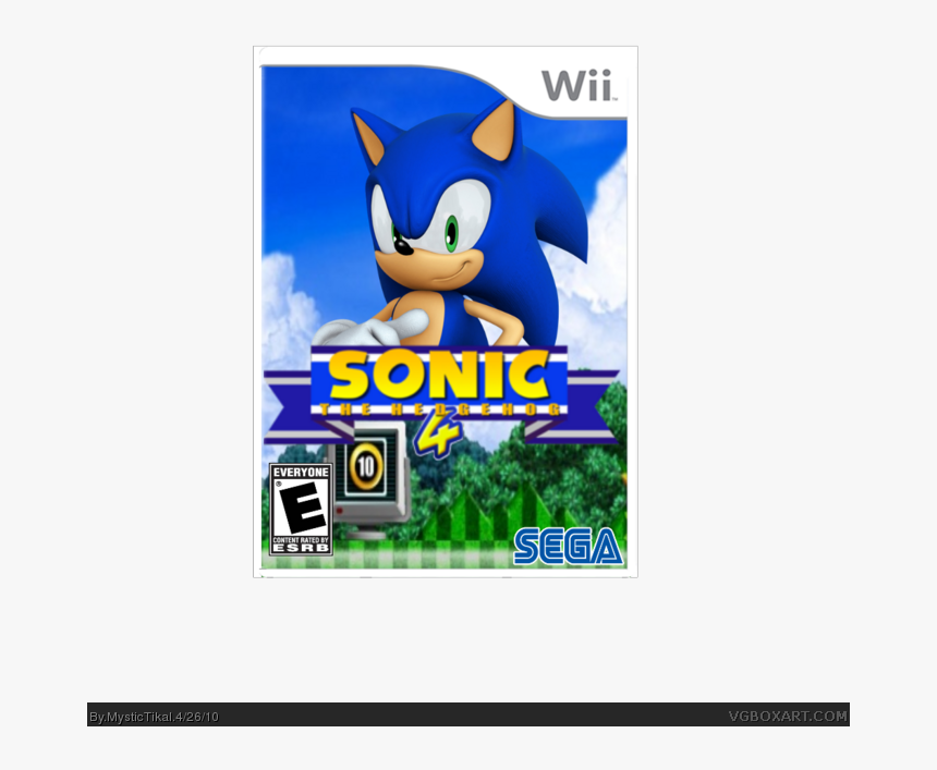 Sonic The Hedgehog 4 Box Art Cover - Sonic The Hedgehog 4 Wii
