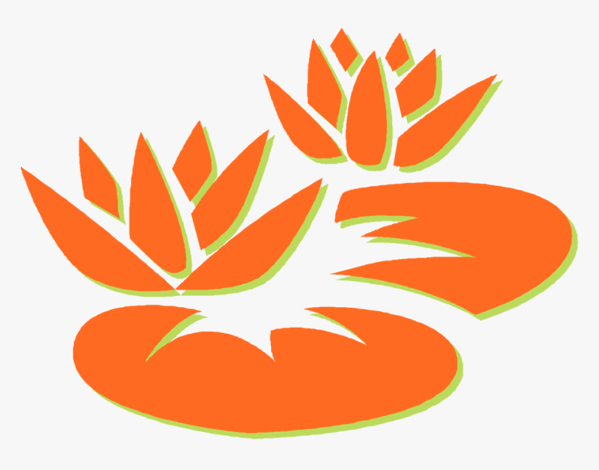 Vector Illustration Of Lotus Flower Or Water Lily Aquatic - Flower Orange Lotus Png
