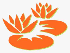 Vector Illustration Of Lotus Flower Or Water Lily Aquatic - Flower Orange Lotus Png