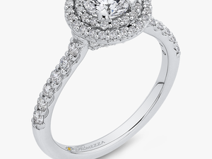 Round Double Halo Engagement Ring - Pre-engagement Ring