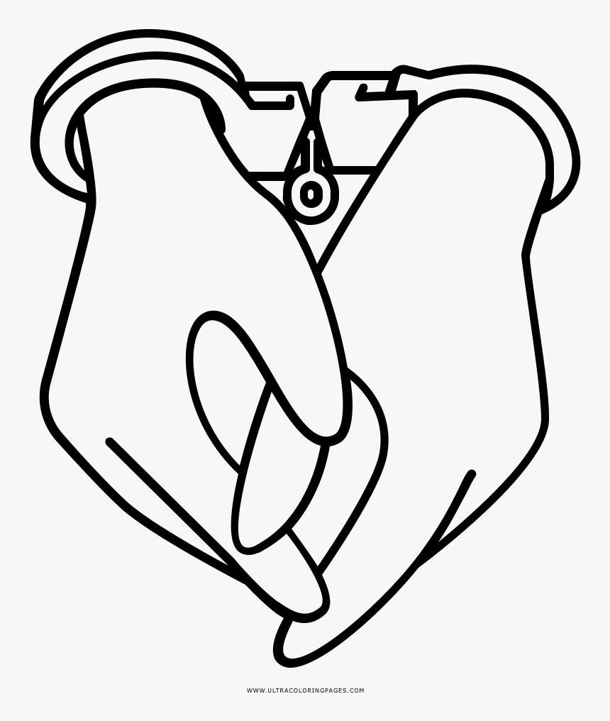 Clipart Library Big Coloring Pages Page Ultra Unknown - Easy Hands In Handcuffs Drawing