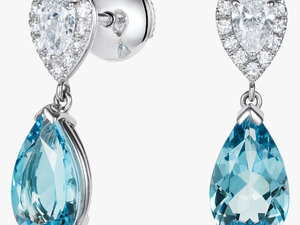 Burlington Aquamarine And Diamond Earrings - Earrings