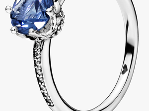Blue Sparkling Crown Ring Pandora