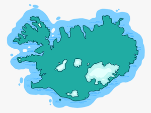 Transparent Iceland Flag Png - Map
