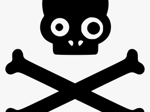 Tattoo Bones Head Sceleton Death Pirate - Skull And Crossbones Transparent