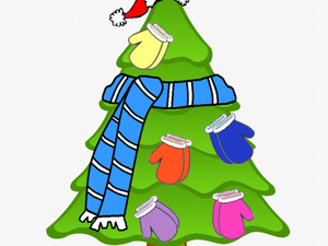 Scarf Hat Mitten Tree Clip Art Car Pictures Car Canyon - Christmas Tree Cartoon Png