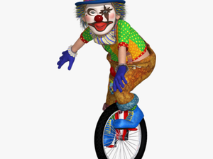 Clown Unicycle - Clown On A Unicycle Png